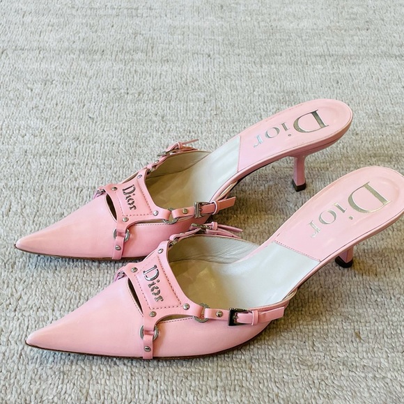 SOLD - Dior Logo Kitten Heels - Picture 4 of 7